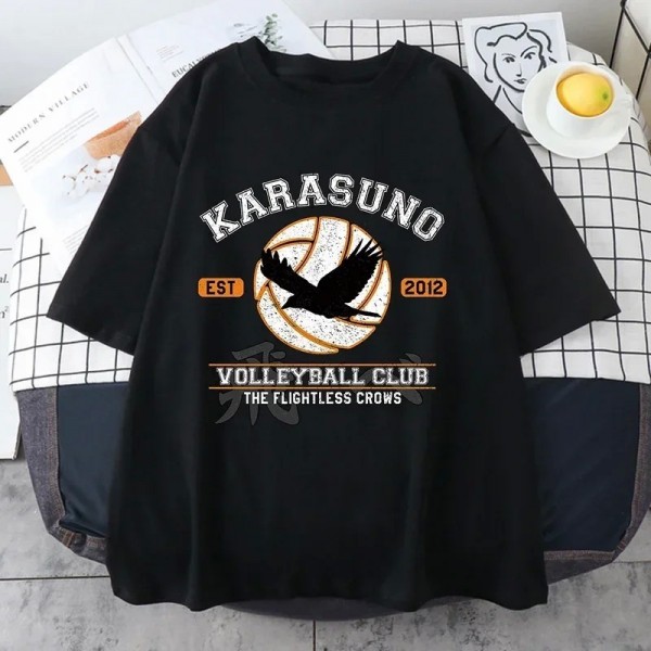 T-shirt Haikyuu années 90 femmes Kuroo Bokuto Shoyo volley-ball créatif manga anime