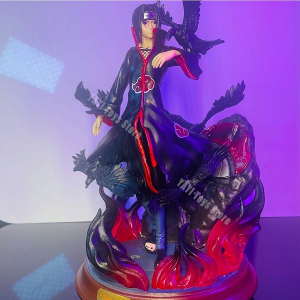 Figurine de dessin animé en PVC 25cm, jouet de collection Naruto Shippuden Uchiha Itachi et Crow|11,01 €|OKKO MODE