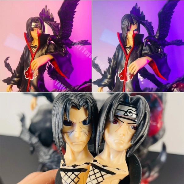 Figurine de dessin animé en PVC 25cm, jouet de collection Naruto Shippuden Uchiha Itachi et Crow|11,01 €|OKKO MODE