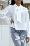 Blouse fluide blanche à manches longues - 4