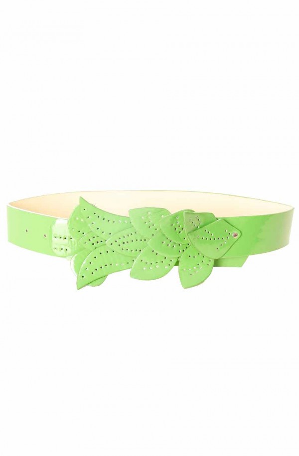 Ceinture Verte, boucle motif feuilles BG-PO44 - 2