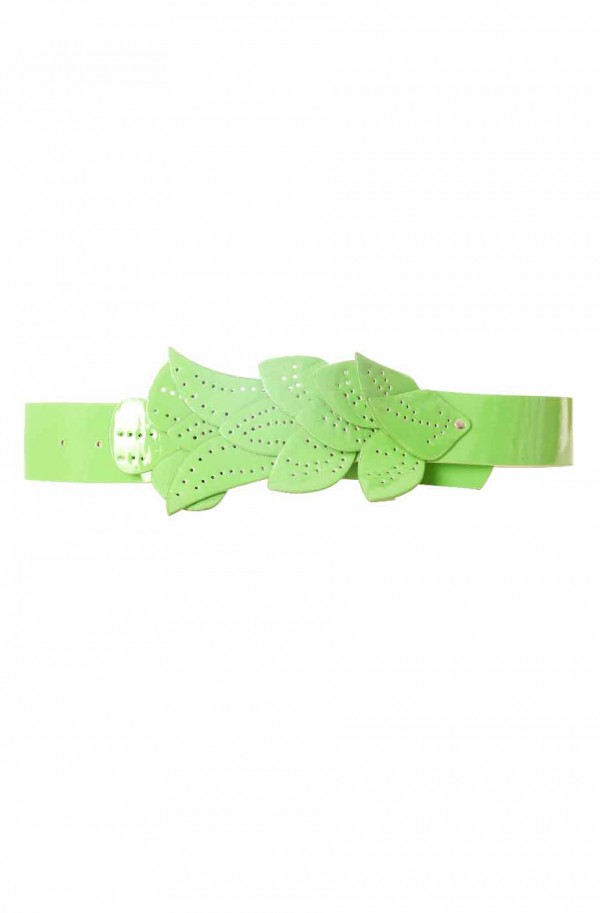 Ceinture Verte, boucle motif feuilles BG-PO44 - 6