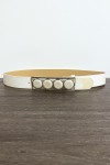 Ceinture beige avec 4 pierres beige à la boucle - 1