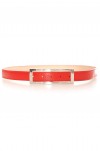 Ceinture Rouge avec boucle rectangulaire argentée. Accessoire 9001 - 1