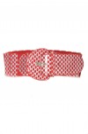 Ceinture élastique rouge avec imprimé - BG - P045 - 1