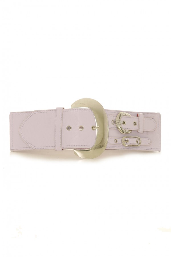 Ceinture élastique lila avec décoration sur le côté effet double ceinture - SG - 0306 - 4