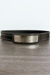 Ceinture noir avec longue boucle rectangulaire - 1