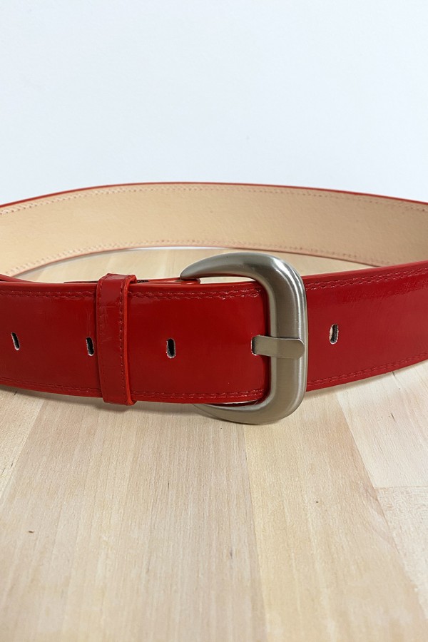 Ceinture rouge avec jolie boucle - 2