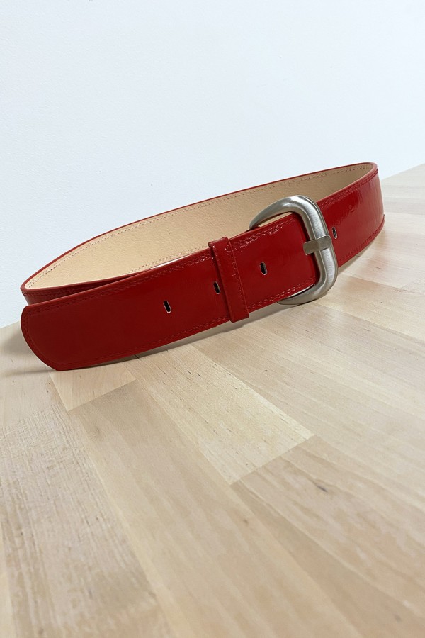 Ceinture rouge avec jolie boucle - 3