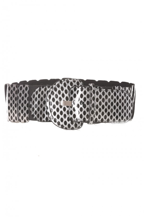 Ceinture élastique noire avec imprimé - BG - P045 - 3