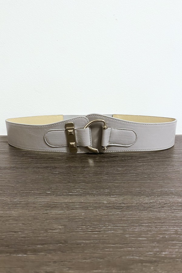 Ceinture grise avec forme ovale - 1