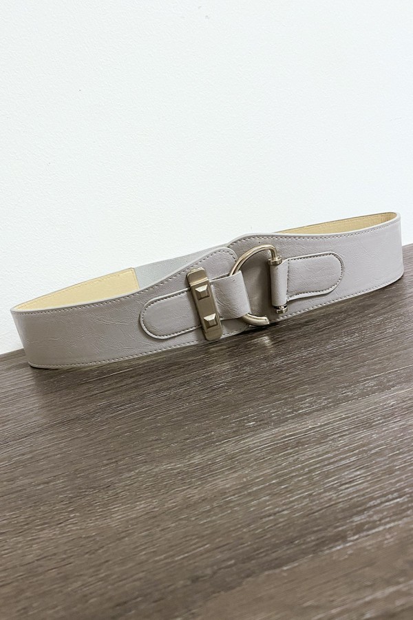 Ceinture grise avec forme ovale - 3