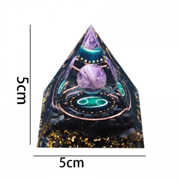 Pyramide Orgone de douze constellations, outil méditation quartz cristal guérison énergie orgonite yst péridot|3,00 €|OKKO MODE