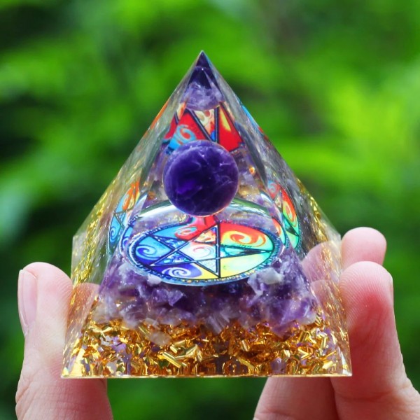 Pyramide d'Orgone en Clip Naturel 5cm - Générateur de Bien-être Lexer, Guérison et Décoration Chakra|5,39 €|OKKO MODE