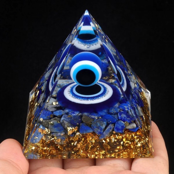 Pyramide de pierre de cristal Evil Eyes, Lapis naturel, péridot - Chakra Reiki|6,29 €|OKKO MODE