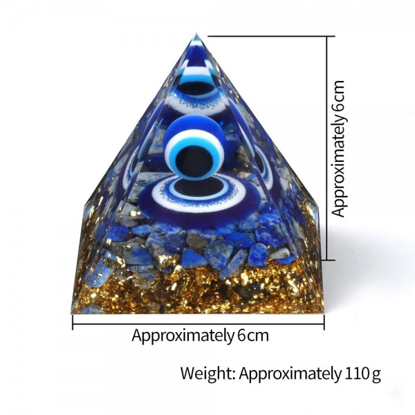 Pyramide de pierre de cristal Evil Eyes, Lapis naturel, péridot - Chakra Reiki|6,29 €|OKKO MODE