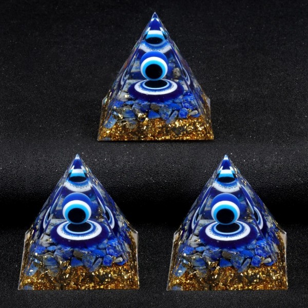 Pyramide de pierre de cristal Evil Eyes, Lapis naturel, péridot - Chakra Reiki|6,29 €|OKKO MODE