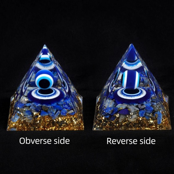 Pyramide de pierre de cristal Evil Eyes, Lapis naturel, péridot - Chakra Reiki|6,29 €|OKKO MODE