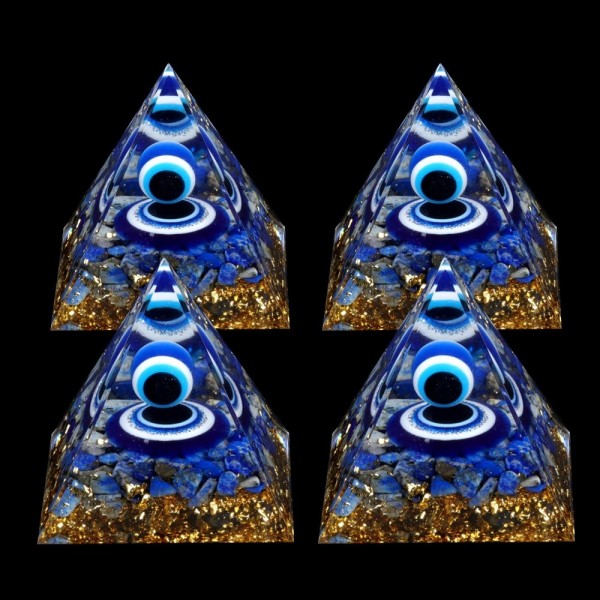 Pyramide de pierre de cristal Evil Eyes, Lapis naturel, péridot - Chakra Reiki|6,29 €|OKKO MODE