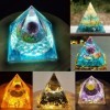 Pyramide d'orgone en cristal naturel pour méditation, énergie péridot Reiki chakra|1,96 €|OKKO MODE