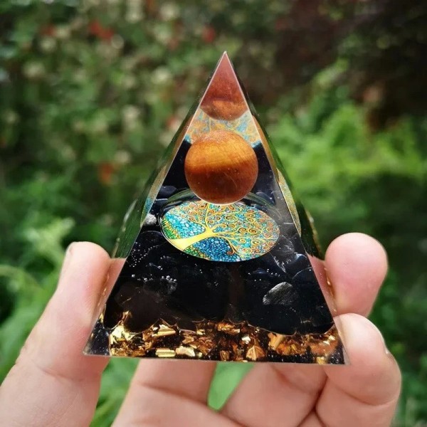 Pyramide d'orgone en cristal naturel pour méditation, énergie péridot Reiki chakra|1,96 €|OKKO MODE