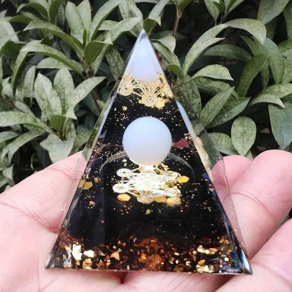 Pyramide d'orgone en cristal naturel pour méditation, énergie péridot Reiki chakra|1,96 €|OKKO MODE