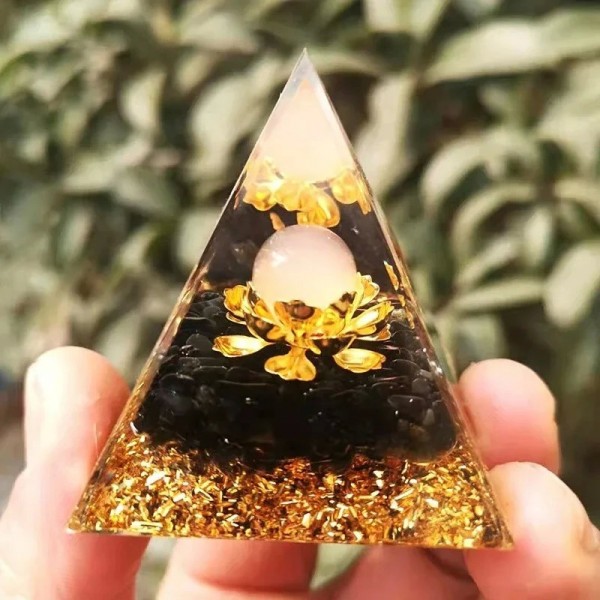 Pyramide d'orgone en cristal naturel pour méditation, énergie péridot Reiki chakra|1,96 €|OKKO MODE