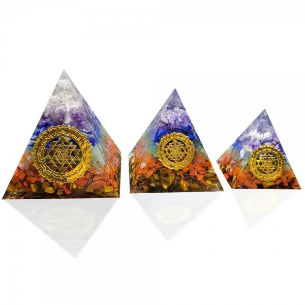 Pyramide Orgone Chakra Citron Charbon - Énergie Méditation|8,99 €|OKKO MODE