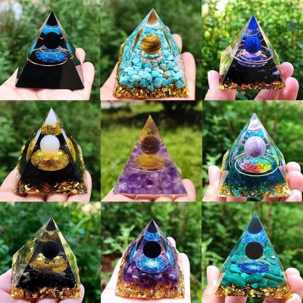 Pyramide d'arbre de vie avec péridot guérison Reiki Chakra énergie orgonite|5,39 €|OKKO MODE