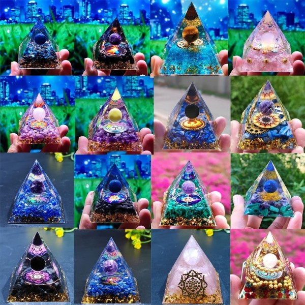 Pyramide Orgonite en Clip Œil de Tigre, Faite à la Main|1,98 €|OKKO MODE