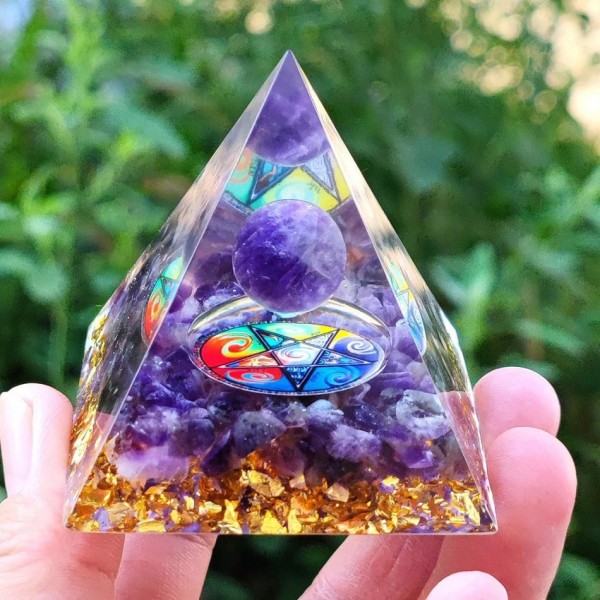 Pyramide Orgonite en Clip Œil de Tigre, Faite à la Main|1,98 €|OKKO MODE