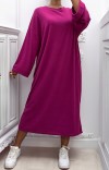 Robe simple fuchsia - 1