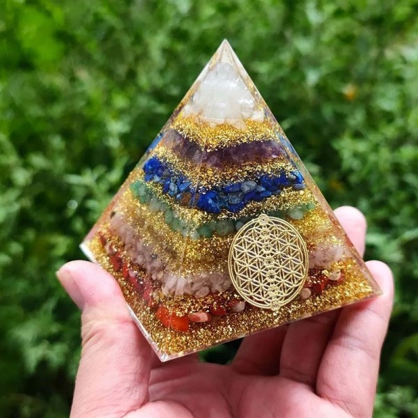 Pyramide d'orgonite blanc pour guérison chakras et énergie|4,03 €|OKKO MODE