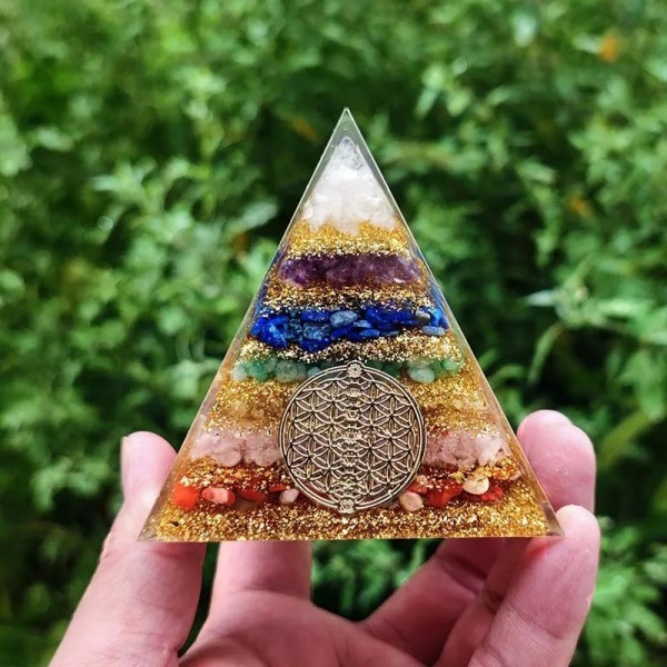 Pyramide d'orgonite blanc pour guérison chakras et énergie|4,03 €|OKKO MODE