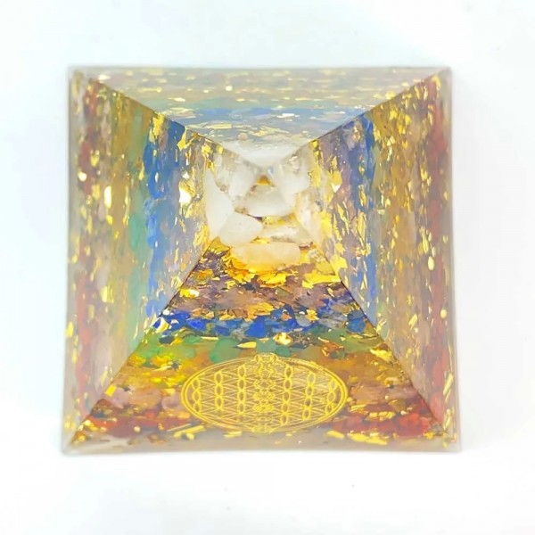 Pyramide d'Orgonite des Sept Chakras, Pierre de Clip - Artisanat pour la Méditation|3,00 €|OKKO MODE