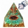 Pyramide d'orgonite verte en pierre naturelle pour méditation chakra|12,59 €|OKKO MODE