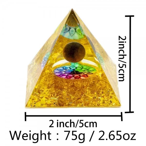 Pyramide Égyptienne en Clip Naturel, Générateur d'Massage - Péridot|2,00 €|OKKO MODE