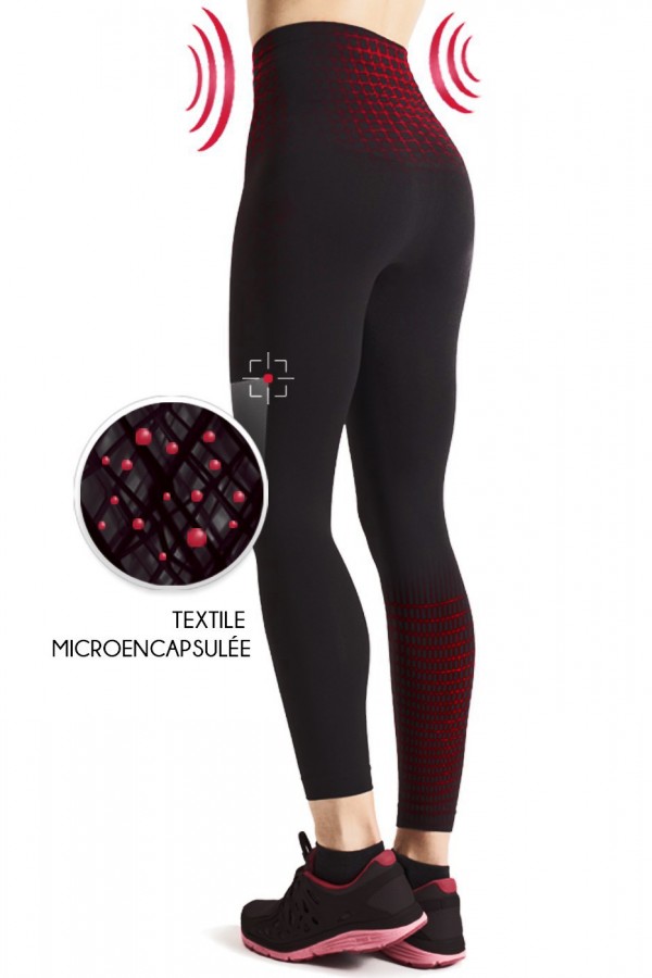 Leggings noir épais ventre plat taille haute - 9