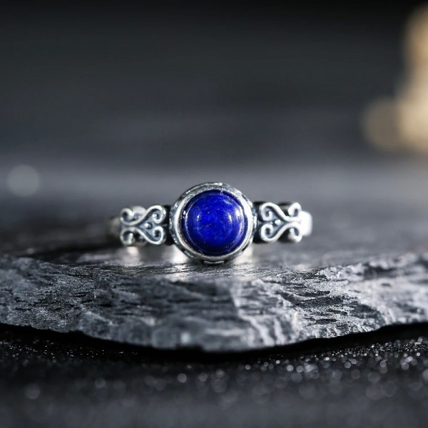 Bague en argent S925 vintage pour femme, napCrystal naturel et kyanite|8,99 €|OKKO MODE