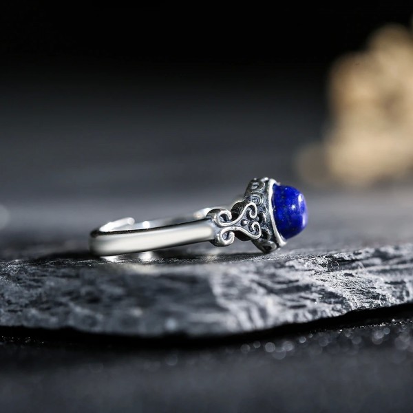 Bague en argent S925 vintage pour femme, napCrystal naturel et kyanite|8,99 €|OKKO MODE