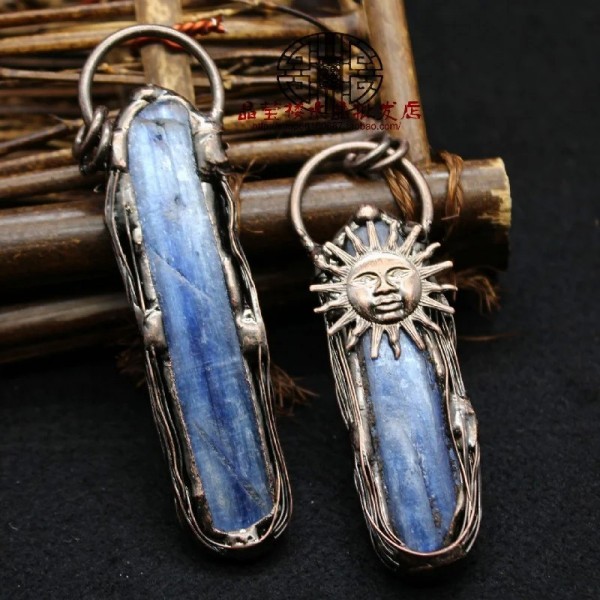 Pendentifs de soleil Vintage en pierre de Quartz Kyanite naturelle irrégulière plaquée Bronze|12,59 €|OKKO MODE