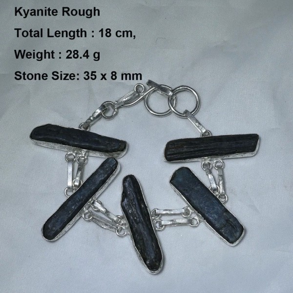 Bracelet en kyanite, ambre brut, adrenzoisite, œil de tigre et Lapis Lazuli|14,39 €|OKKO MODE