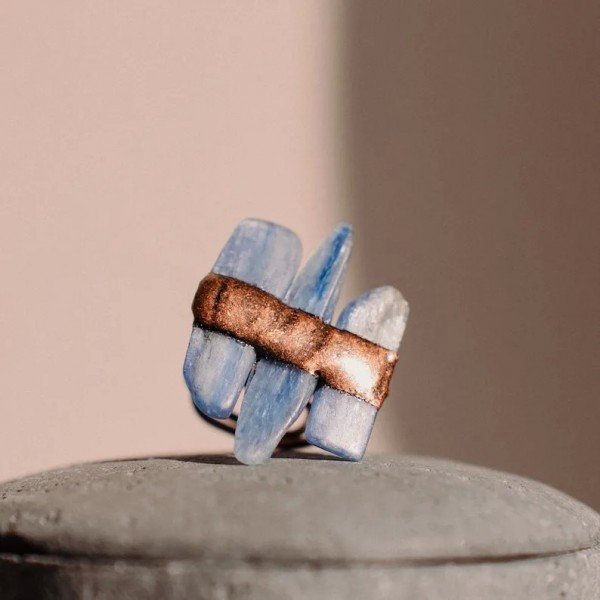 Bague en pierre de kyanite naturelle, cadeau bijoux unique|13,49 €|OKKO MODE