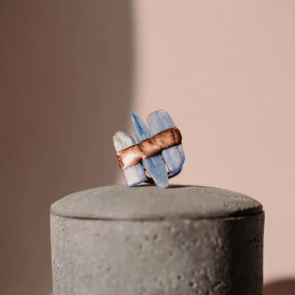 Bague en pierre de kyanite naturelle, cadeau bijoux unique|13,49 €|OKKO MODE