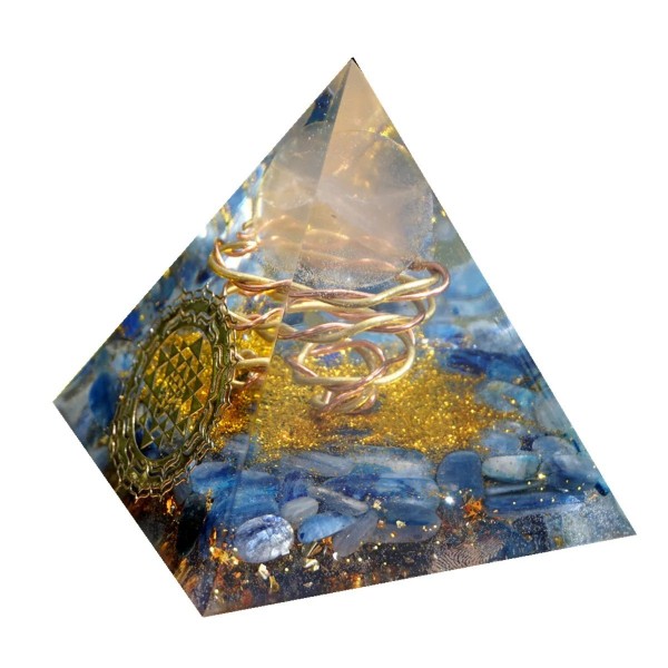 Pyramide Orgone Quartz Rose avec Kyanite et cuivre|16,19 €|OKKO MODE