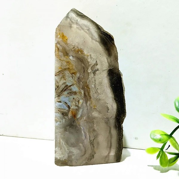 Pyrite Naturelle et Fluorite Symbiose Crystal Baguette Point Chakra Massage Reiki Spirituel