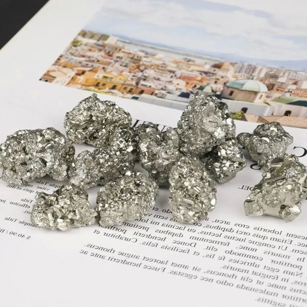 Clip de Pyrite Naturelle, Pierre Irrégulière Haute Qualité pour Massage et Décoration Maison|12,59 €|OKKO MODE