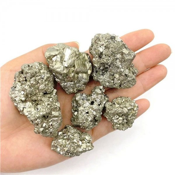 Clip de Pyrite Naturel, Pierre Irrégulière pour Massage et Décoration Maison - Vente en Gros 1 Pièce