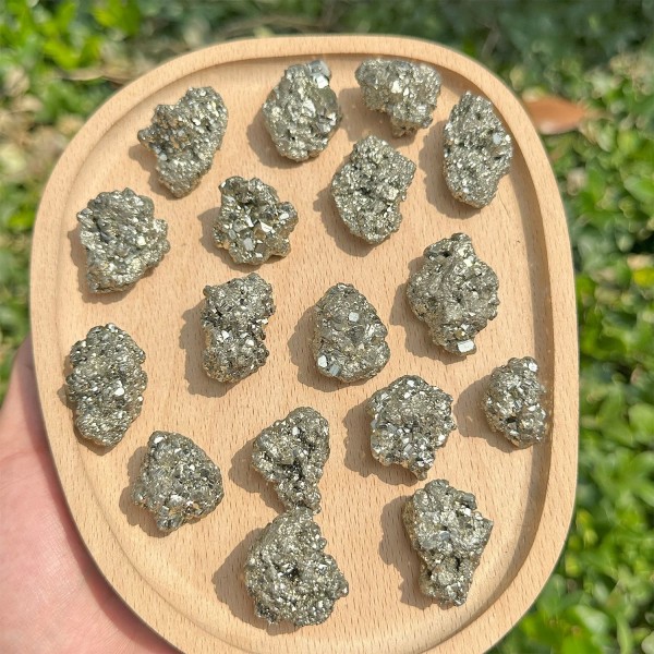 Pierres Naturelles de Pyrite et Chalcopyrite, Cube Irrégulier Original