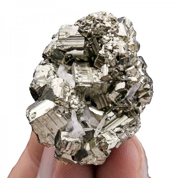 Pierres de Pyrite Naturelles du Pérou, Clip Haute Qualité, Cube Grappe Massage Déco Maison